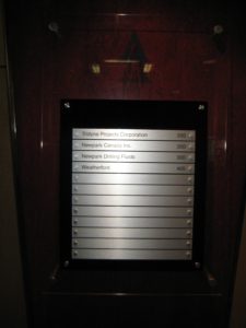 Directory Signs / Name Plates